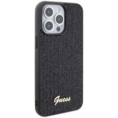 Guess Guess etui GUHCP15XPMSDGSK za iPhone 15 Pro Max 6,7", črno/črno, trdi etui Disco Metal Script