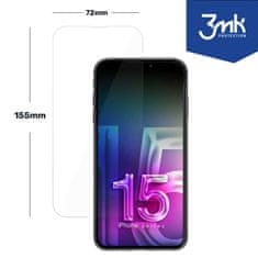 3MK 9H kaljeno steklo za iPhone 15 Plus 3mk HardGlass za zaslon