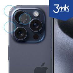 3MK Hibridno steklo za iPhone 15 Pro pokrov objektiva kamere 3mk Zaščita objektiva 4x komplet