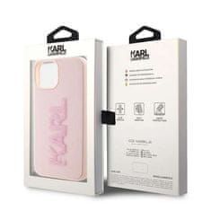 Karl Lagerfeld Originalni trdi ovitek KARL LAGERFELD KLHCP15M3DMBKCP za iPhone 15 PLUS (3D Logo Glitter / pink)