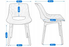 Miramarket 4 x stol DAVIS, rjav