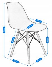 Miramarket 4 x stol EVA bele barve (ikeabox)