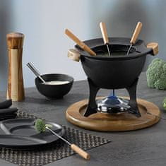 Kela Fondue set COUNTRY 11-delni iz litega železa / lesa KL-16644