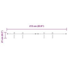 Vidaxl Komplet drsnih vrat omarice 213 cm ogljikovo jeklo