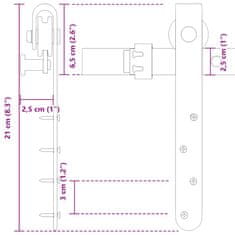 Vidaxl Komplet drsnih vrat omarice 213 cm ogljikovo jeklo