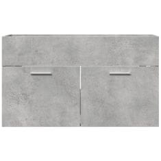 Vidaxl Omarica za umivalnik betonsko siva 90x38,5x46 cm inženirski les