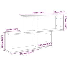 Vidaxl Stenska polica artisan hrast 100x18x53 cm inž. les