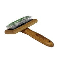 Bamboo Groom Srednja fina krtača s konicami iz nerjavečega jekla, Finisher