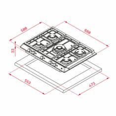 Miramarket Plinska kuhalna plošča Teka EX70 1 5G 11300W (68 CM)