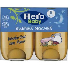 Miramarket Otroška krompirjeva kašica Hero Buenas Noches Pavo Zelenjava (2 x 190 gr)