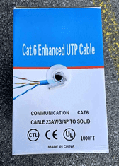 Lechpol UTP kabel CAT6E 305m/Kol., CCA, 4x2x0.5, metri oz.