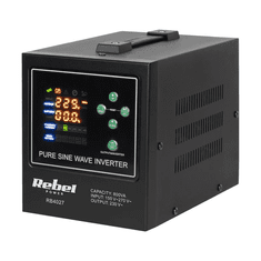 Rebel Inverter čisti sinus POWER-800-LFP4, 12V 230V 800VA/500W