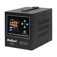 Rebel Inverter čisti sinus POWER-500-LFP4, 12V 230V 500VA/300W