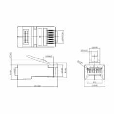 Gembird RJ45 konektor CAT.6 FTP trdi kabel pak/50 PLUG6SP/50