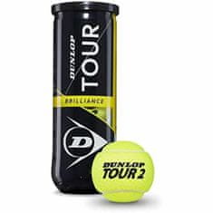 Dunlop Žogice za tenis Brilliance Dunlop 601326 Rumena Črna (3 pcs)