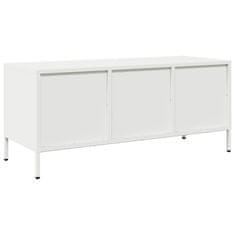 Vidaxl TV omarica bela 101,5x39x43,5 cm hladno valjano jeklo