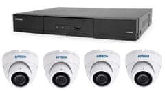 Avtech Komplet kamer 1x NVR AVH1109 in 4x 8MPX IP Dome kamera DGM8208SVAT + 4x UTP kabel 1x RJ45 - 1x RJ45 Cat5e 15m!