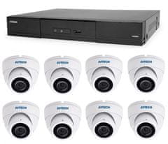 Avtech Komplet kamer 1x NVR AVH1109 in 8x 8MPX IP Dome kamera DGM8208SVAT + 8x UTP kabel 1x RJ45 - 1x RJ45 Cat5e 15m!