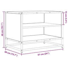 Vidaxl TV omarica dimljeni hrast 61x40x46 cm inženirski les