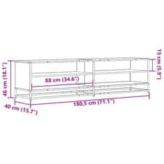 Vidaxl TV omarica sonoma hrast 180,5x40x46 cm inženirski les