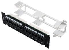 XtendLan Patch panel za steno, 12 priključkov, Cat5e