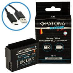 PATONA baterija za Panasonic DMW-BLC12 1100mAh Li-Ion Platinum USB-C polnjenje