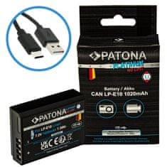 PATONA baterija za Canon LP-E10 1020mAh Li-Ion Platinum USB-C polnjenje