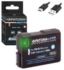 PATONA Nikon EN-EL14/EN-EL14A 1030mAh Li-Ion Platinum USB-C akumulatorska baterija