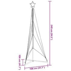 Vidaxl Lučke za novoletno jelko 483 LED diod barvita 240 cm