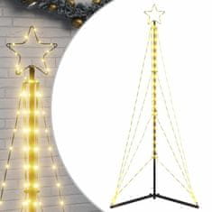 Vidaxl Lučke za novoletno jelko 363 LED diod hladno tople bele 182 cm