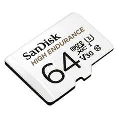 SanDisk microSDXC High Endurance Video 64 GB C 10 U3 V30, adapter