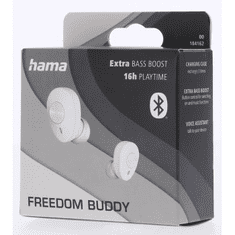 Hama Slušalke Bluetooth Freedom Buddy, slušalke, polnilno ohišje, bela