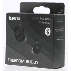 Hama Slušalke Bluetooth Freedom Buddy, slušalke, polnilno ohišje, črne