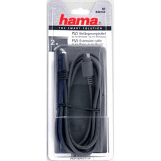 Hama podaljšek PS/2, mini-DIN 6pin, 2 m, siv