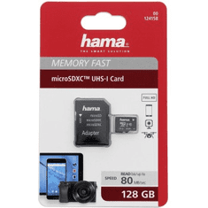 Hama microSDXC 128 GB Class 10 UHS-I 80 MB/s + adapter/mobilni telefon