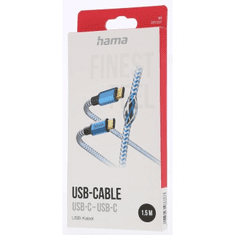 Hama Odsevni USB-C 2.0 Type-C 1,5 m, modra