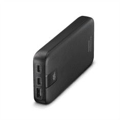 Hama PD 10 powerbank, 10000 mAh, 3 izhodi: 2x USB-C, 1x USB-A, LED zaslon, PD, Qualcomm