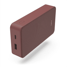 Hama Colour 20, powerbank 20000 mAh, 3 A, izhod: USB-C, USB-A, rdeča