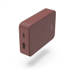 Hama Colour 10, powerbank 10000 mAh, 3 A, izhod: USB-C, USB-A, rdeča