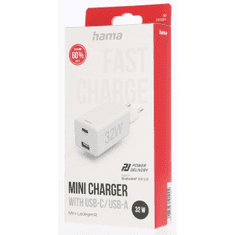 Hama hitri polnilec USB USB-C PD/QC, USB-A, 32 W