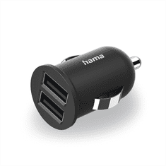 Hama Avtomobilski polnilnik USB, 2x USB-A, 2,4 A (12 W)