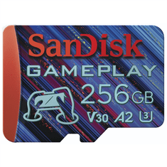 SanDisk GamePlay microSDXC UHS-I kartica, 256 GB Gaming microSDXC, 190 MB/s (branje), 130 MB/s (pisanje)