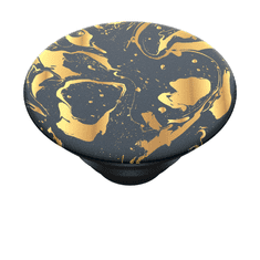 PopSockets PopTop Gen.2, Gilded Swirl, zlata spirala na črni podlagi, zamenljiv vrh