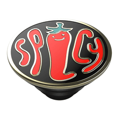 PopSockets PopTop Gen.2, pikanten črni emajl, emajl+kovina, chillies, zamenljiv vrh