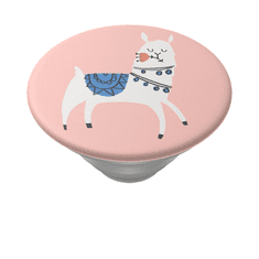 PopSockets PopTop Gen.2, Loyal Llama Lover, lama na rožnatem ozadju, zamenljiv vrh