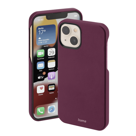 Hama Finest Sense, ovitek za Apple iPhone 14, umetno usnje, bordo