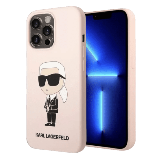 Karl Lagerfeld Ovitek Karl Lagerfeld "Icon - silicone pink" za iPhone 13 Pro (KLHCP13LSNIKBCP)