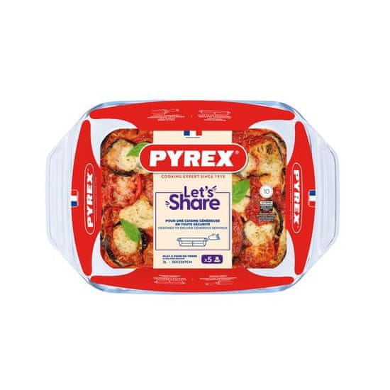 Pyrex STEKLENA POSODA ZA PEKO 3 L, 35X23 CM