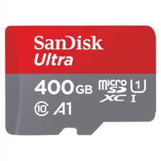 SanDisk Ultra microSDXC 400GB 120MB/s A1 Class 10 UHS-I, z adapterjem