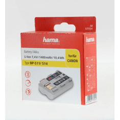 Hama foto baterija tipa Canon BP-511/BP-514, Li-Ion 7,4 V/1400 mAh